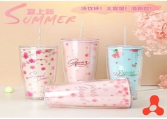 LY NƯỚC 2 LỚP HOA ANH ĐÀO 750ML